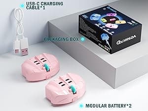 Remote Control Car, RC Cars Toys for Kids Ages 6-12, 4WD Stunt Car with LED Lights & 360° Flips, 2.4GHz, Upgraded USB-C Modular Batteries, 8-10 Year Old Boys Birthday Gift 1-Blue