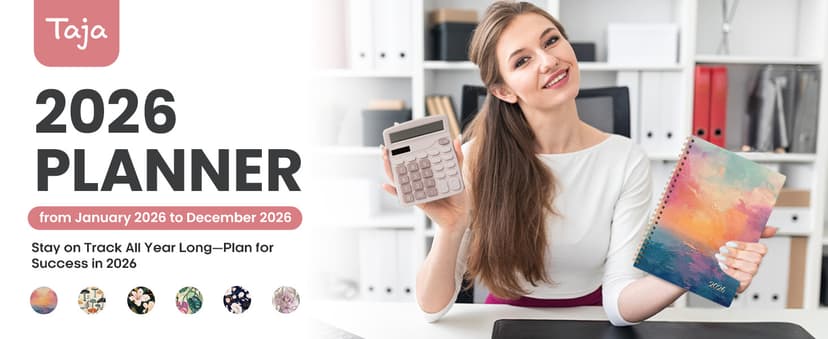 2026 Planner, Aesthetic Weekly and Monthly Planner for Women, Jan 2026 to Dec 2026, Hardcover 2026 Calendar Book with Monthly Tabs, Inner Pocket, Perfect for Office Home School - A5 (6.3" x 8.5"), Sunset