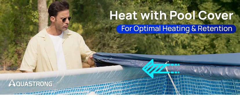 AQUASTRONG Inverter Swimming Pool Heat Pump,Pool Heater for Above Ground and Inground Pool Heating and Cooling Pool Heater, Smart WiFi Control Pools Up to, 26000 Gallons