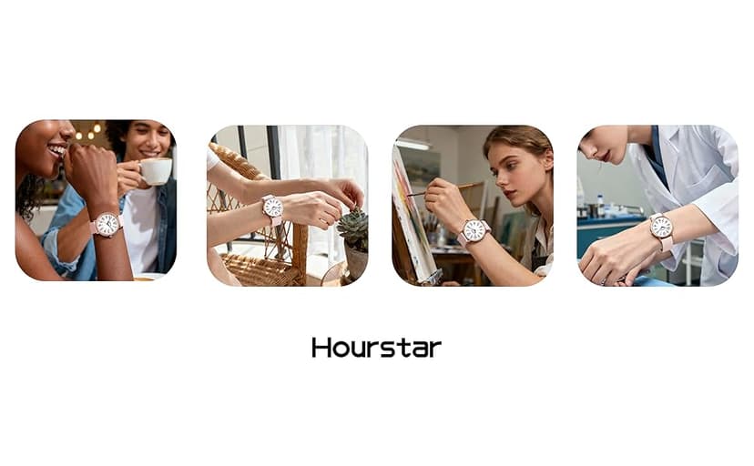 Hourstar Women's Analog Nurse Watch with Second Hand for Nursing, 12/24 Time, Silicone Band, Easy Read