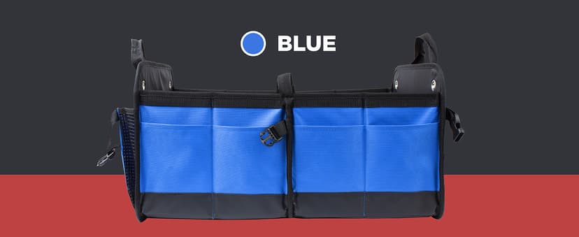 TRUNKCRATEPRO Trunk Organizer For Car, Suv, Truck | Premium Adjustable Multi Compartments Collapsible Car Trunk Organizer With Securing Straps & Non-Slip Bottom (Large Size, Black)