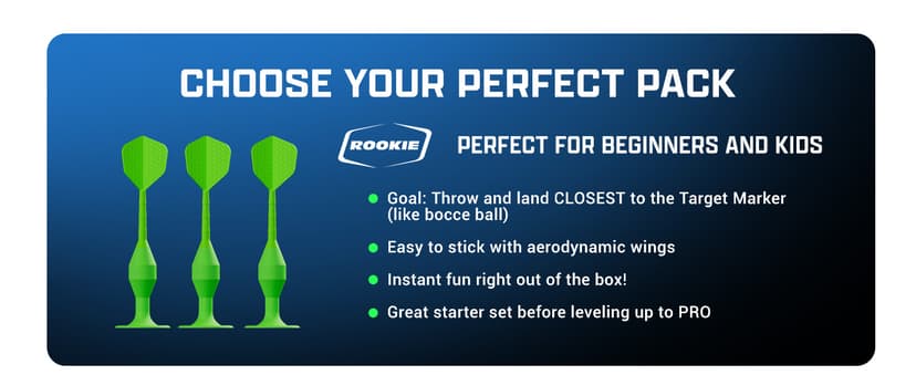 Popdarts PRO Pack Game Set (Wigglenobber Target Marker) - Indoor, Outdoor Suction Cup Throwing Game - Competition with a POP