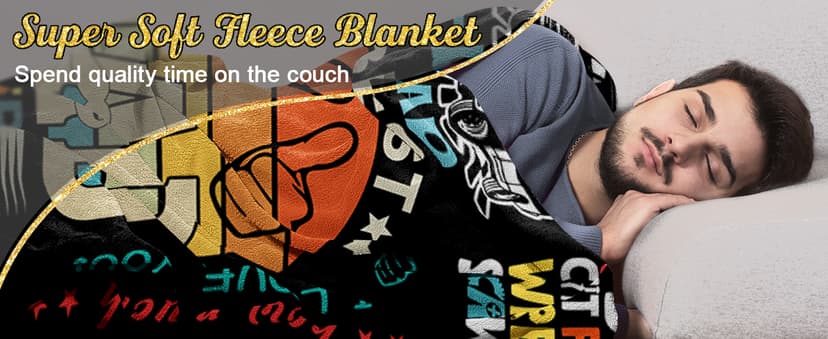 Dad Throw Blanket - 50x60 Inch Soft & Durable Gifts for Dad Birthday, Father's Day, Retirement - Perfect for Travel, Camping, Office & Home Use from Daughter or Son