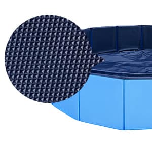 Dog Pool, Foldable Pet Swimming Pool with 6mm High-Strength PP Board, Hard Plastic Collapsible Doggy Pools for Small Dogs Kitty Duck,Non-Slip Doggie Bathtub Quick to Set Up and Drainage Hole(32x8in)