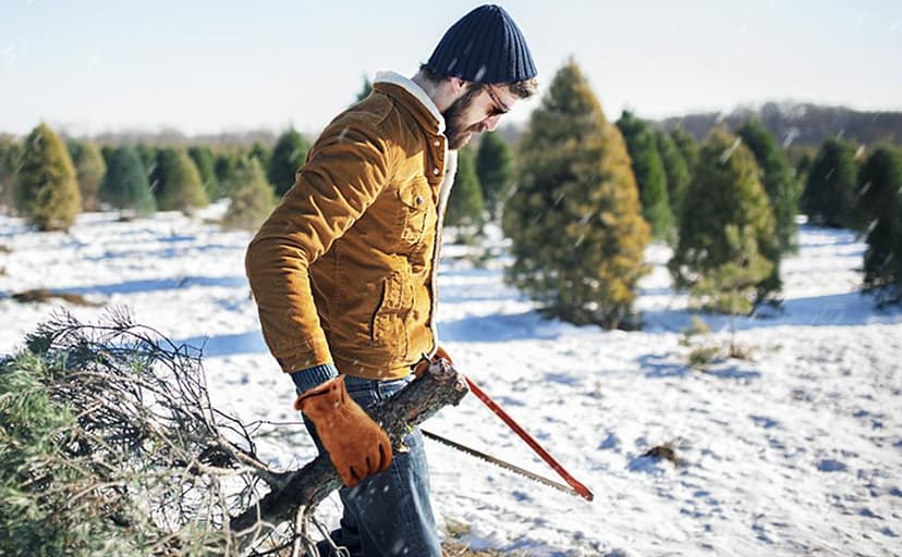 OZERO Work Gloves Winter Insulated Snow Cold Proof Leather Glove Thick Thermal Imitation Lambswool - Extra Grip Flexible Warm for Working in Cold Weather for Men and Women (Brown,Large)