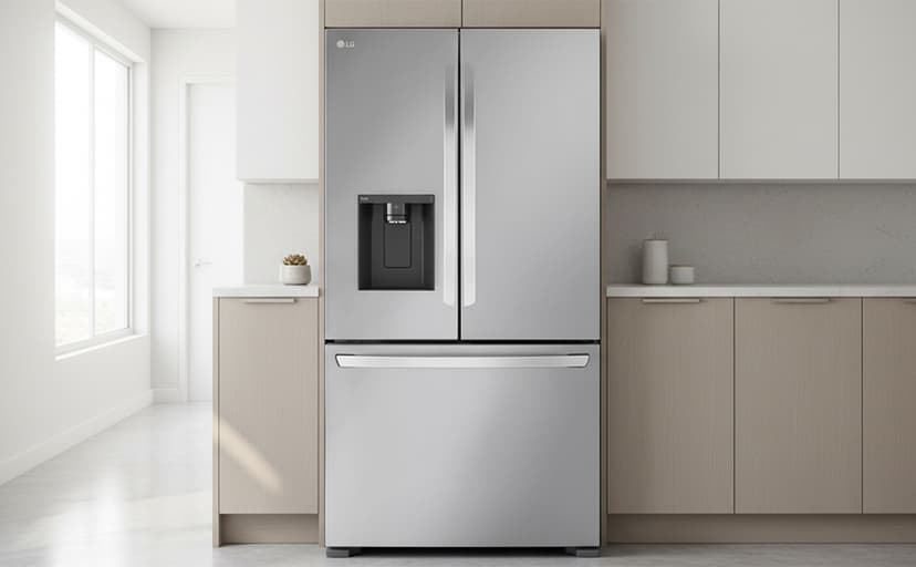 LG 36 Inch Counter-Depth MAX™ Smart French Door Refrigerator with 26 cu.ft. Capacity, WiFi Enabled, ThinQ Technology, Dual Ice Maker, Slim SpacePlus® Ice System