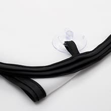 Beard Bib Apron for Men, Gift Beard Trimming Catcher Bib for Shaving & Hair Clippings, Waterproof Non-Stick Hair Catcher Grooming Cloth with 2 Suction Cups(White)