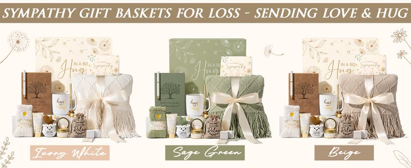 Loss of Mother Father Husband Bereavement Grief Gifts, Sorry for Your Loss Care Package Memorial Miscarriage Gift for Mothers Sympathy Gift Baskets for Loss of Loved One, Condolences Gift Hug in a Box B0GQZF28G9