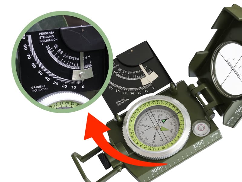 AOFAR AF-4074 Military Compass for Hiking,Lensatic Sighting Waterproof,Durable,Inclinometer for Camping,Boy Scount,Geology Activities Boating