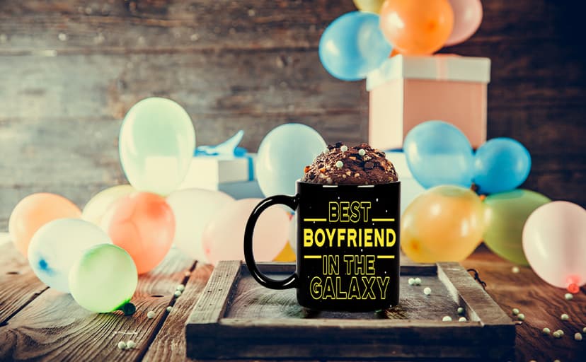 Fatbaby Best Boyfriend in the Galaxy Coffee Mug,Funny Birthday Valentine's Day Christmas Gifts For Boyfriend Him Tea Cup 11 oz