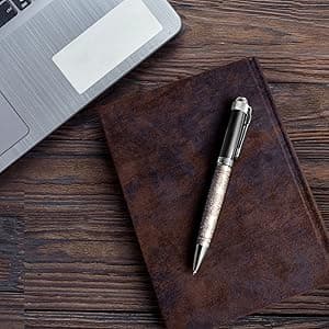 Fancy Pen for Men with Gift Box - Valuable Luxury Pen for Business and Office, Executive Gift for Family & Friends - Special Engraving & Led Decorative Box (BLACK SILVER)