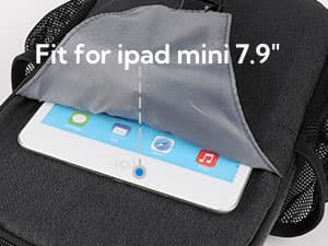 WATERFLY Crossbody Sling Backpack Sling Bag Travel Hiking Chest Bag Daypack (Black)