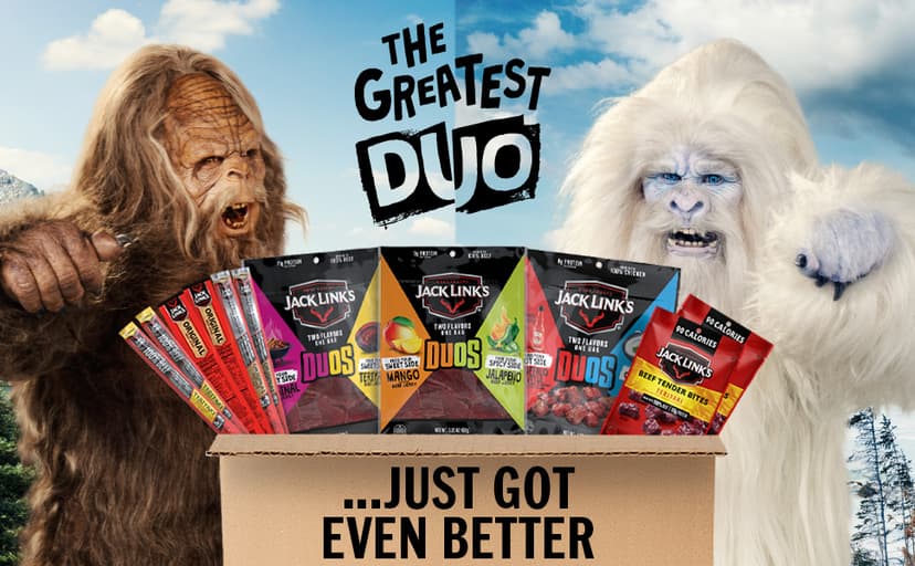 Jack Link’s DUOs Gift Box – Includes Beef Jerky, Chicken & Tender Bites, & Sticks, Great Protein Gifts for Dad, Men or Meat Lovers, Ideal for Holidays & More – 11-Piece Beast Snack Variety Pack