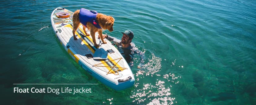 Ruffwear, Float Coat Dog Life Jacket, Premium Buoyancy Swim Vest with Lift Handle, Secure Fit & Reflective Trim, Adjustable Flotation for Swimming, Boating, & Outdoor Adventures, Wave Orange, Large