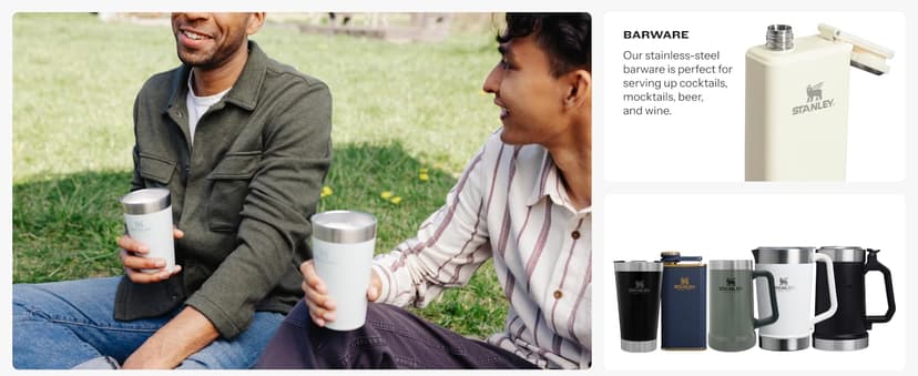 Stanley Stay-Chill Beer Stein 24 oz | Heavy Duty Big Grip Handle | Beer Tumbler Drink Cup, Holds 2 Cans | Insulated Stainless Steel Party Mug | BPA-Free | Matte Black