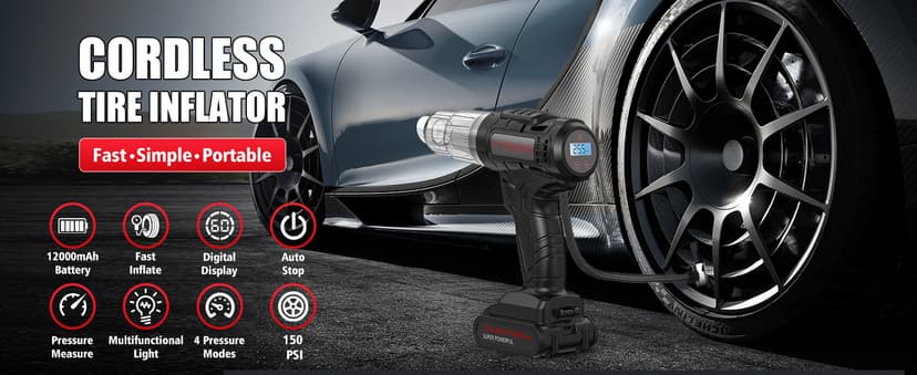 Car Vacuum Portable Cordless, 40,000Pa High Power Dust Buster, Rechargeable Battery Powered Vacuum Cleaners for Office,Home, Car, Pet Hair, Keyboard,Black