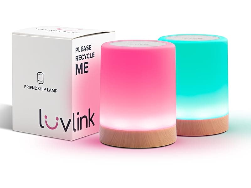 Friendship Lamps by LuvLink – No Subscription WiFi Touch Lamp for Long Distance Relationships, Couples, Friends & Family - Gift Ready (Set of Two)