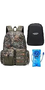 Tactical Camo Backpack for Men Women Waterproof Durable MOLLE Backpack Camping Hunting Emergency Preparedness