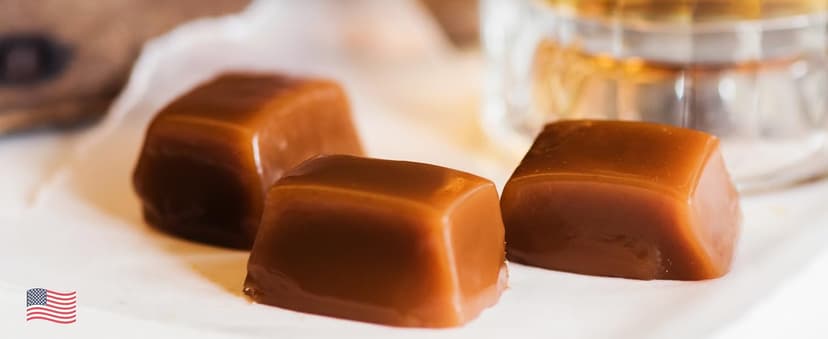Soft Buttery Gourmet Caramel Candy Infused with Smooth, Top-Shelf Bourbon, Gluten Free, No Corn Syrup, Gift Ready Pieces Southern Caramel Bourbon Caramels, Handcrafted, 4 oz (Pack of 1) B0F3JVKW34