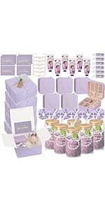 Set of 6, includes jewelry boxes, glass cups, scrunchies, knot bracelets, hand cream, lip balm and proposal cards Teenyyou 60 Pcs Bridesmaid Proposal Gift Box Set for Wedding Party,White B0FBWY1R2J