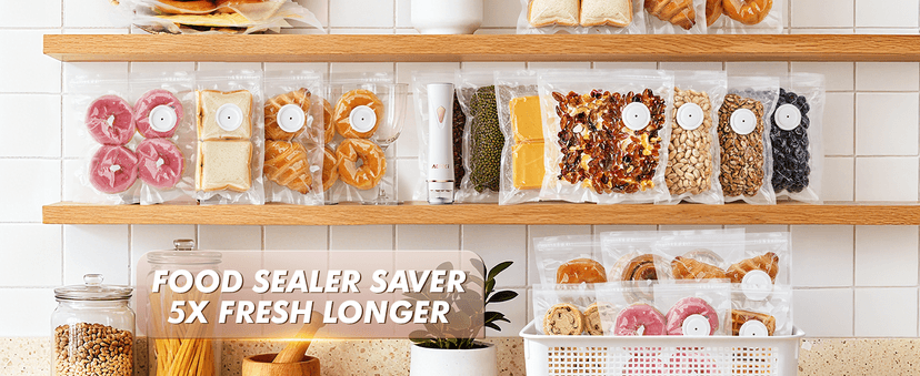 Compact Vacuum Sealer for Food Sealer: Handheld Portable Vacuum Sealer Machine for Food Storage, Rechargeable Food Vacuum Sealing for Kitchen Travel Fridge Meal Prep, Gifts for Mom, Wife, Chef & Home