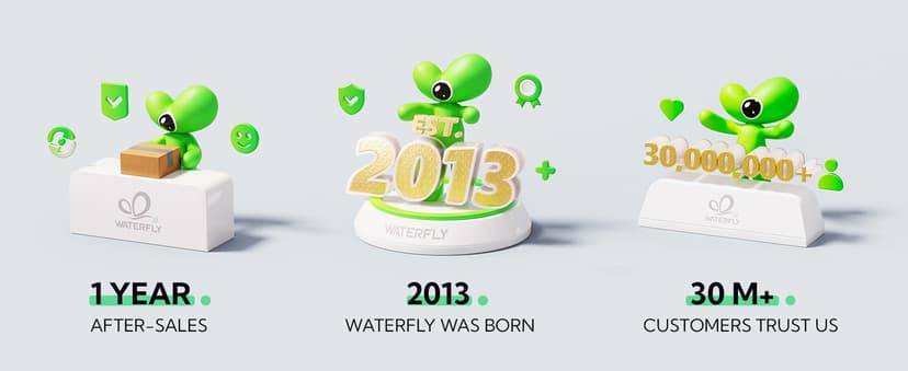 WATERFLY Crossbody Sling Backpack Sling Bag Travel Hiking Chest Bag Daypack (Black)