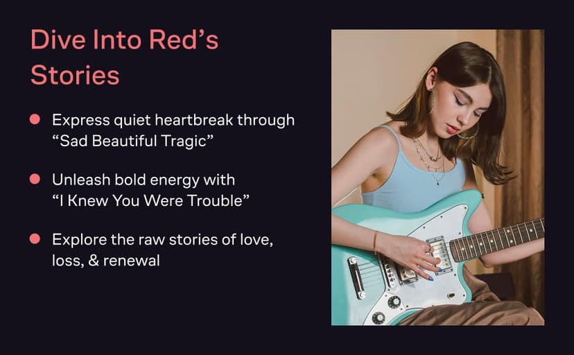Taylor Swift: Red - Easy Guitar Sheet Music Book with Notes and Tablature | Beginner Guitar Songbook for Students and Teachers | Pop Country TAB Method Book for Learning and Practice