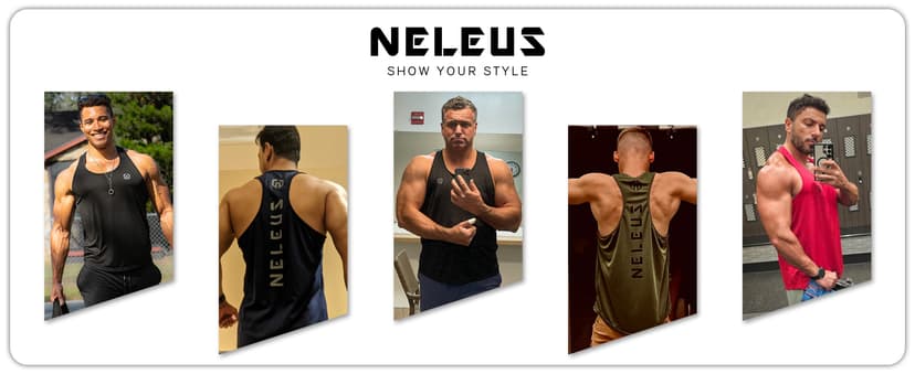 NELEUS Men's 3 Pack Dry Fit Y-Back Muscle Tank Top