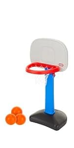 Little Tikes Easy Score Basketball Set, Blue, 3 Balls - Amazon Exclusive, 23.75 x 22 x 61 inches