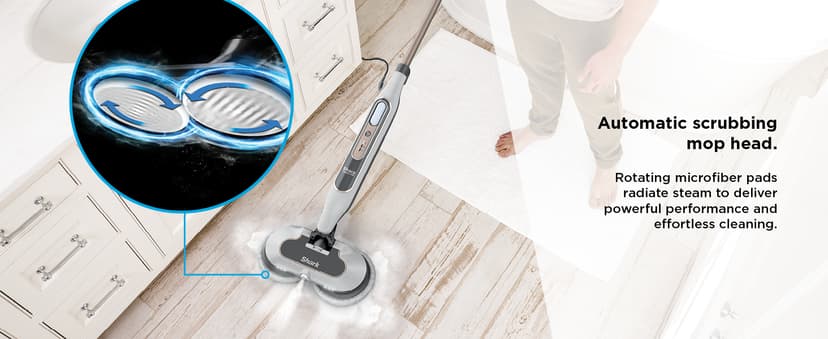 Shark Steam & Scrub with Steam Blaster Technology All-in-One Hard Floor Steam Mop with 3 Steam Modes & LED Headlights S8201, Rotator White