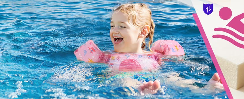 HeySplash Swim Vest for Kids, Toddler Pool Floaties, Children Swimming Vest with Adjustable Strap, Swim Jacket Water Wing Arm Float, Puddle Sea Beach Boat Jumper Boy Girl Baby