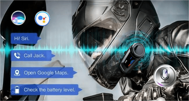 Fodsports FX6 Motorcycle Bluetooth Headset, 6 Riders Group Motorcycle Intercom Bluetooth, 1000M Motorbike Helmet Communication Systems/Voice Command/Universal Pairing/FM Radio(2 Pack)