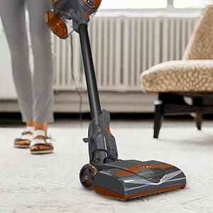 Shark HV302 Rocket Pet Corded Stick Vacuum, Lightweight with Swivel Steering for Carpets & Hard Floors, Converts to Hand Vacuum, Includes Crevice Tool, Pet Multi-Tool & Precision Duster, Orange