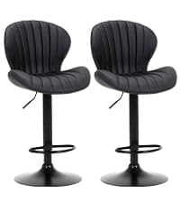 COLAMY Bar Stools Set of 4, Modern Swivel Bar Chairs, Adjustable Upholstered Barstools Counter Height with Full Backrest for Bar, Dining Room, Kitchen Island, Beige