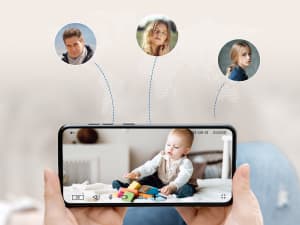 Cinnado 2K Home Security Cameras-2.4Ghz WiFi Indoor Camera with 360° Motion Detection for Pets/Nanny/Baby/Dog, 2 Way Audio, 24/7 SD Card Storage, Cloud Storage, Works with Alexa & Google Home, D1 4P
