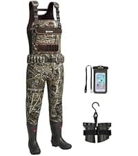 TIDEWE Hunting Waders with Boot Hanger & 600G Insulation, Waterproof Cleated Neoprene Bootfoot Fishing Chest Waders