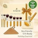 Eco Friendly Unique Natural Gift Beauty Set – Bamboo Makeup Brushes, Vegan Bamboo Roller & Soft Face Towel – Organic Self-Care Box for Women & Teens, Perfect Birthday , Holiday Present”