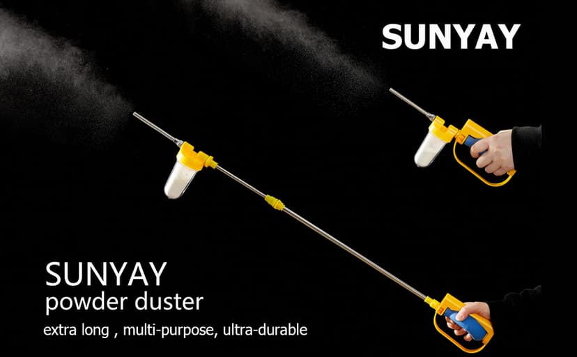 SUNYAY Diatomaceous Earth Powder Duster Multi-Purpose Powder Sprayer Indoor and Outdoor with Length Adjustable from 12" to 42"