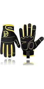 DLY Gardening Gloves for Women, Rose Gloves Gardening Thorn Proof, Long Garden Gloves for Women, Breathable Cowhide Leather Gauntlet (Medium, Blue)