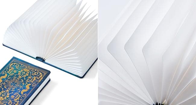 Book Lovers Gifts BookLamp - 5 Color Lights, 1200mAh Battery, Foldable Paper Lamp as Book Decor & Accessories, Hot Foil Cover Design, Unique Gifts for Women or Friends & Christmas