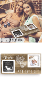 Baby Sonogram Picture Frame with Countdown Weeks - Standard 4"x3" Ultrasound Photo - Pregnancy Announcements Ideas - Gender Reveal Baby-Shower Gift - New Mom Expecting Parents to Be Keepsake Gifts