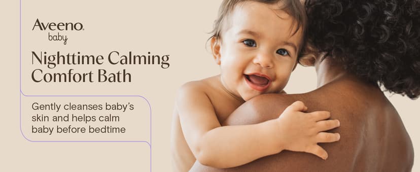 Soothing Baby Wash & Body Lotion, Lavender & Vanilla Scent, Formulated with Oat Extract, Helps Calm Baby Before Bedtime Aveeno Baby Calming Comfort Bath & Body Lotion Set, 2 Items B01C8BR0CO