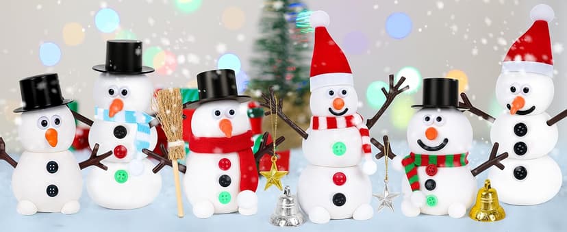 4 Pack Christmas Crafts, Air Dry Clay Snowman Craft, Do You Want to Build a Snowman Christmas Stocking Stuffers for Kids, Toddler Crafts Supplies for Christmas Winter Event Game Toys Xmas Present