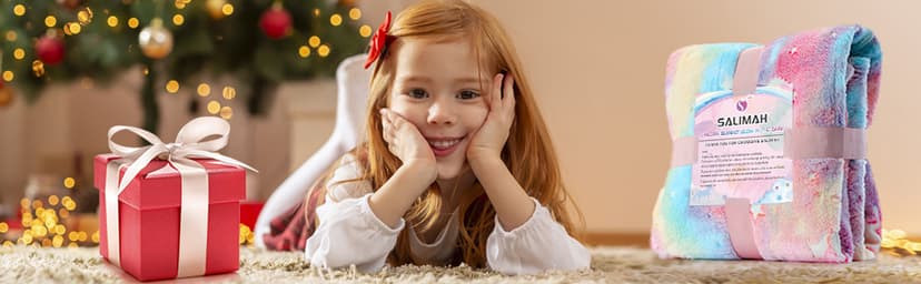 Glow in The Dark Blanket Unicorns Gifts for Girls,Toys for 2 3 4 5 6 7 8 9 10 Year Old Girl Gifts,Soft Kids Blankets for Christmas Halloween Birthday Valentines Gifts,50"x60"