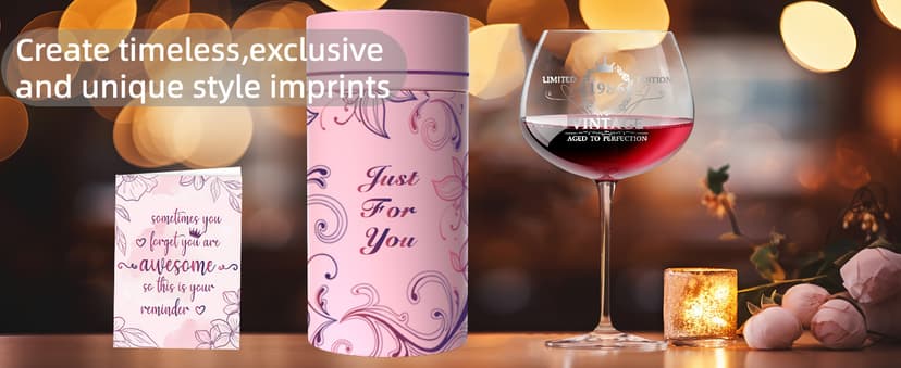 40TH Birthday Gifts for Her, Vintage 1985 40th Wine Glass, 40 Year Old Birthday Decorations For Women, Funny 40 Bday Gifts Idea For Women, Friends, Daughter, Sister Mom - Turning 40 Present