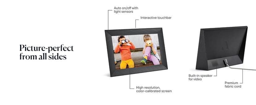 Aura Digital HD Picture Frame, Best Frame for Gifting, (10" - Carver Black Mat) B0GMKR3PJ7