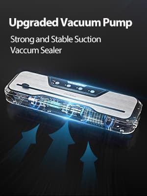 Automatic Food Vacuum Sealer Machine, Beelicious 8-In-1 Food Vacuum Saver with Starter Kits, Pulse Function, Moist & Dry Mode and External VAC for Jars and Containers, Stainless Steel