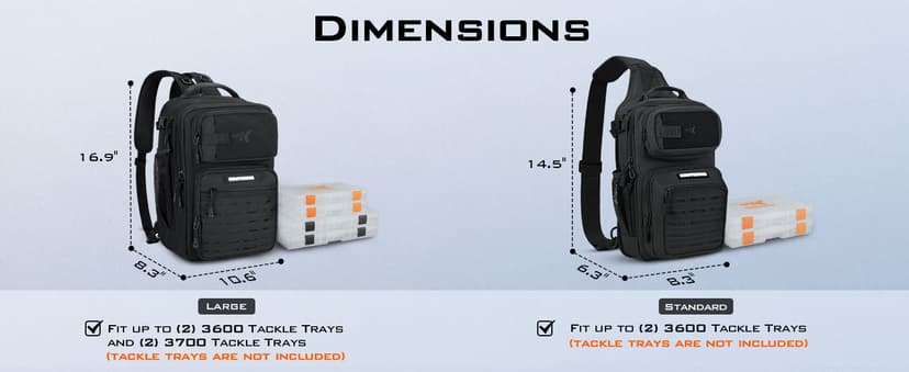 KastKing BlowBak Tactical Sling Tackle Bag-Lightweight Fishing Backpack Storge Fishing Gear and Equipment,Gift for Men