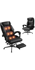 Furmax Office Executive Chair High Back Adjustable Managerial Home Desk Chair, Swivel Computer PU Leather Chair with Lumbar Support