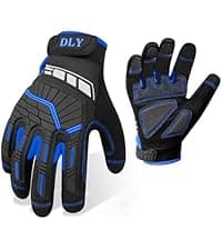 DLY Winter Work Gloves for Men, Water-Resistant, Insulated, Puncture and Abrasion Resistant, Cowhide Leather with Warm Thinsulate Lining for Cold Weather, Large, Yellow, New